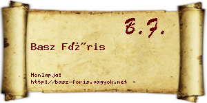 Basz Fóris névjegykártya